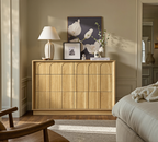 Wetalus 6-Drawer Spacious Mid-Century Modern Dresser with Ample Storage, 47", Oak