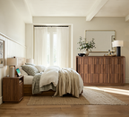 Wetalus 9-Drawer Mid-Century Modern Dresser Nightstand Set for Bedroom, 55", Walnut