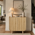 Wetalus 33.2" Mid Century Modern Sideboard Buffet Cabinet with U-Shape Design, OAK