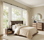 Walnut Rattan 6 Drawer dresser – Boho chic dresser