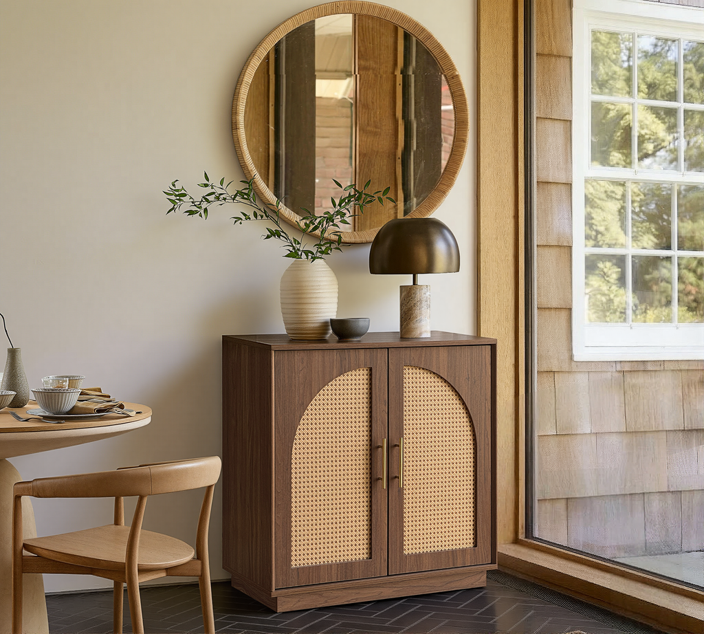 Rattan Sideboard - Oak Natural for Dining Room & Living Room