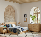 Oak Rattan 9 Drawer dresser – Boho chic dresser