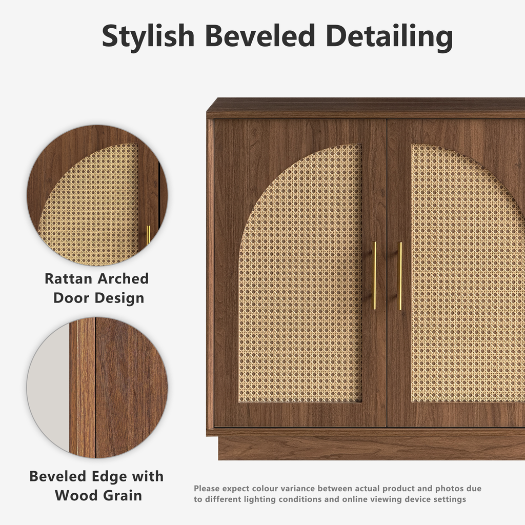 Rattan Sideboard - Oak Natural for Dining Room & Living Room