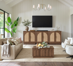 Rattan Sideboard - Oak Natural for Dining Room & Living Room