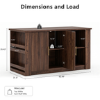 Wetalus 71"Kitchen with Hutch and Shelves, Walnut