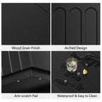 FORTUNETECmid - century modern black wood coffee table