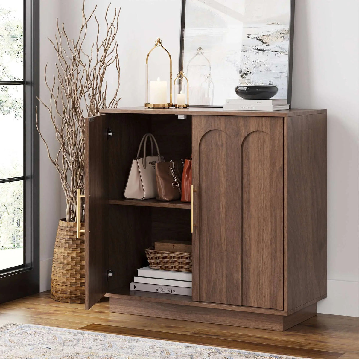 FORTUNETECMid - Century Modern Walnut Sideboard