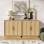 FORTUNETECModern Oak Sideboard Buffet Cabinet with Storage